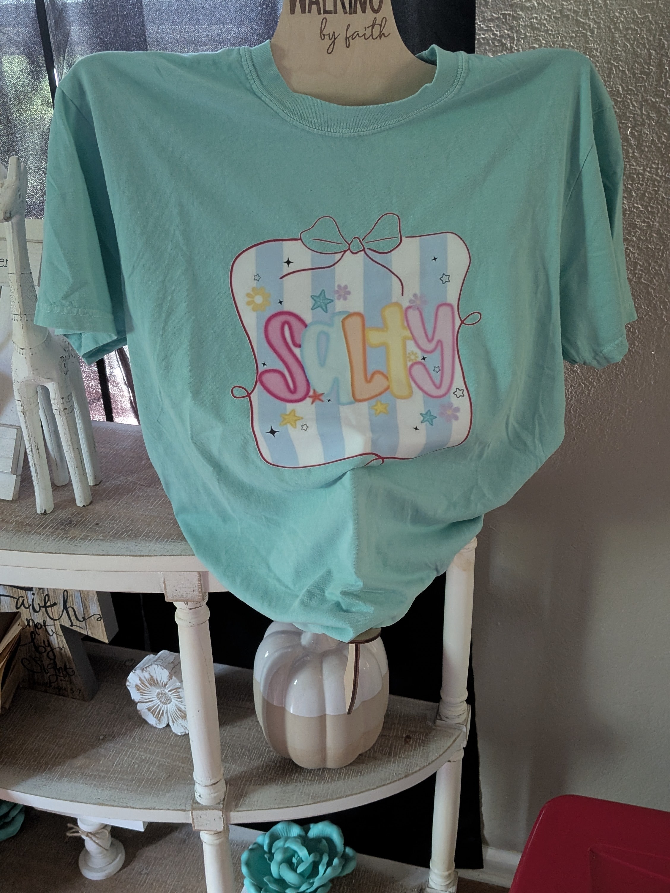 Comfort Colors Salty Graphic Tee - Aqua